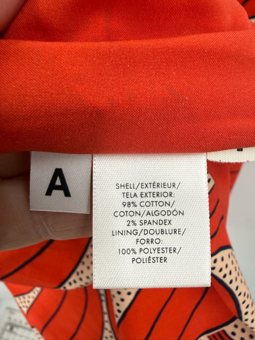 Ann Taylor Cotton blend Red Leaf Swirl Halter Dress 2 - Picture 8 of 9